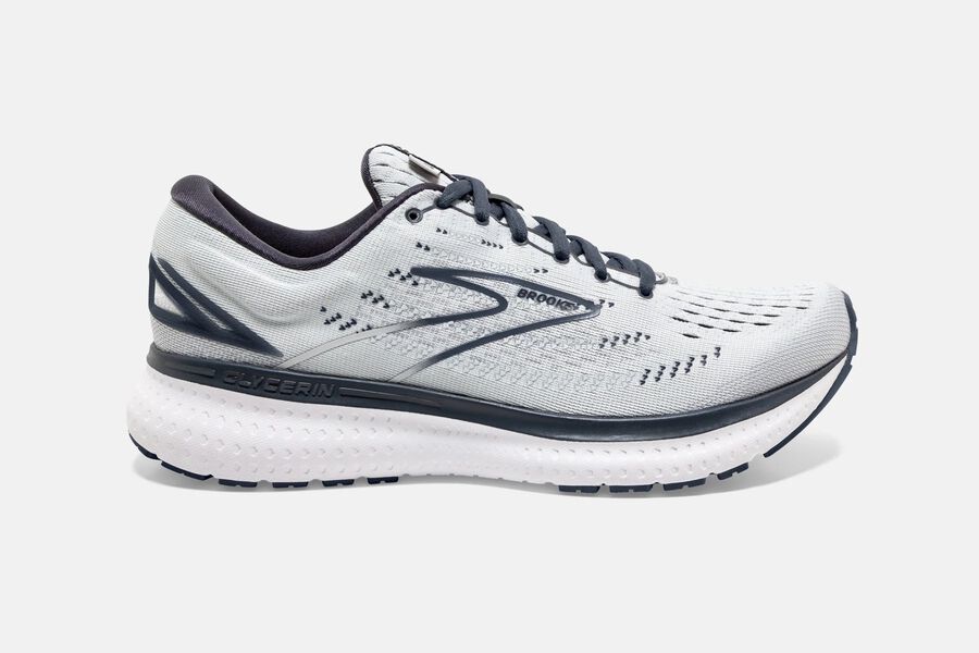 Womens Brooks Glycerin 19 Road Shoes Grey/Ombre/White | 364970-QCE